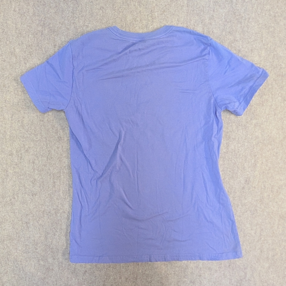 Adidas Lavender Tee With Daisy Flower Pattern Logo Size Women's Medium - Picture 6 of 6